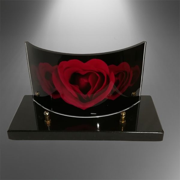 Plaque Plexiglas "Rose rouge"